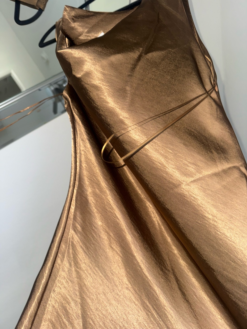 Satin Slip Maxi Dress in Bronze - Picture 4 of 9